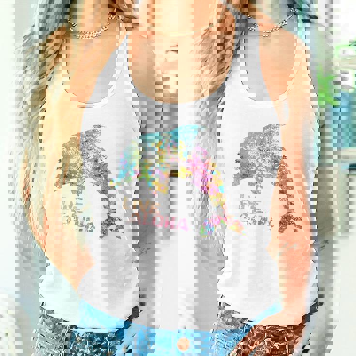 ライブ アロハ イルカ グラフィック タンクトップ