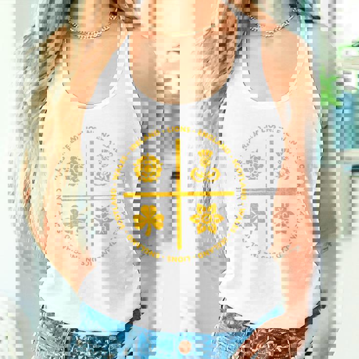 ラグビーライオンズ アイルランド イングランド ウェールズ スコットランド アイコン ゴールド タンクトップ