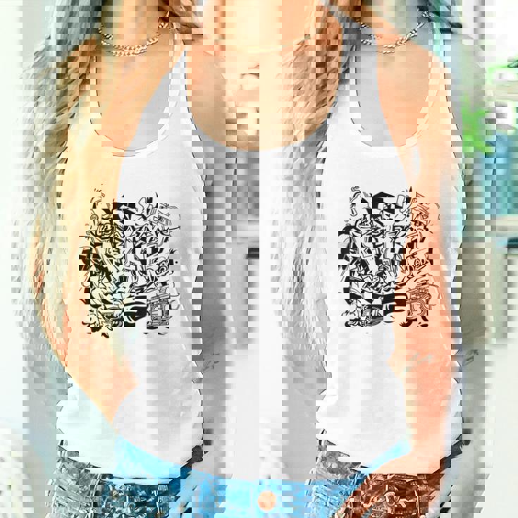 ラップオールドスクールヒップホップグラフィティtシャツとストリートダンス タンクトップ