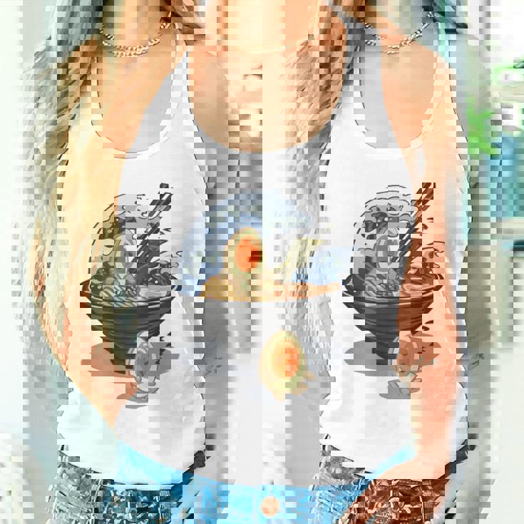 ラーメン 海 波 寝ぼける たまご タンクトップ