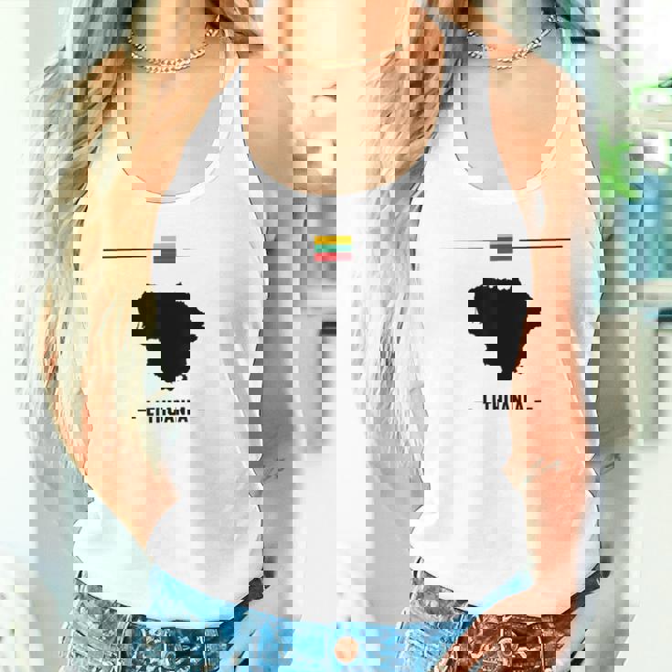 リトアニアの国旗、地図と国名リトアニア。 タンクトップ