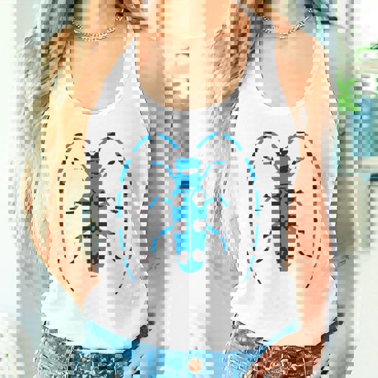 ルリボシカミキリ _昆虫_カミキリムシ タンクトップ