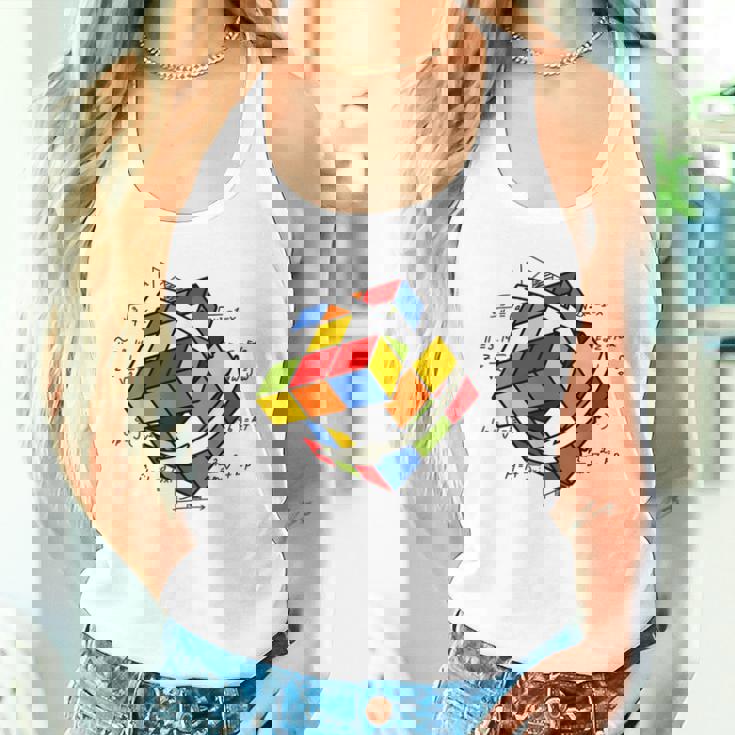 ルービックキューブ ルービックキューブ マジックキューブ レトロ ルービ ヴィンテージ オタク タンクトップ