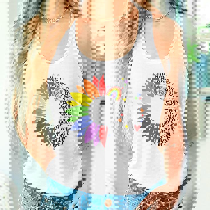 レインボー ヒマワリ ハッピー プライド タンクトップ