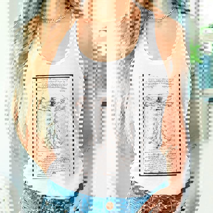 レオナルド・ダ・ヴィンチの「ヴィトルヴィア人」 オリジナル タンクトップ