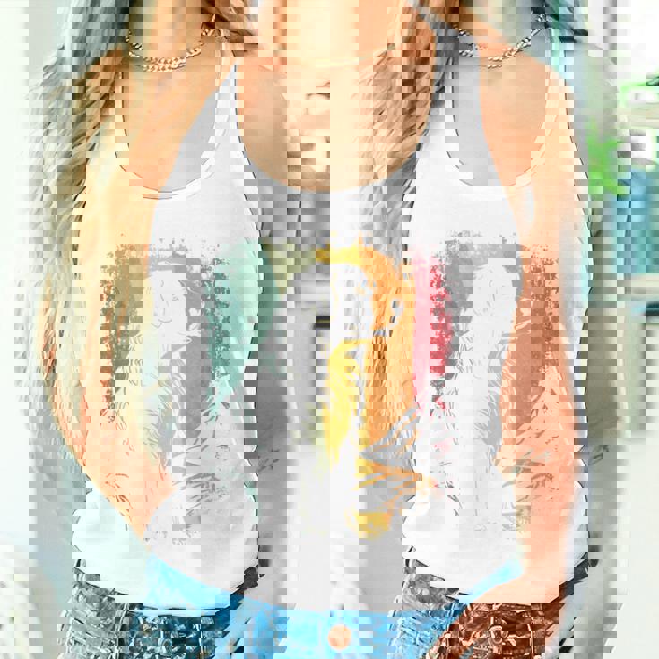 レトロなビンテージデザインのバーニーズマウンテンドッグ 長袖tシャツ タンクトップ