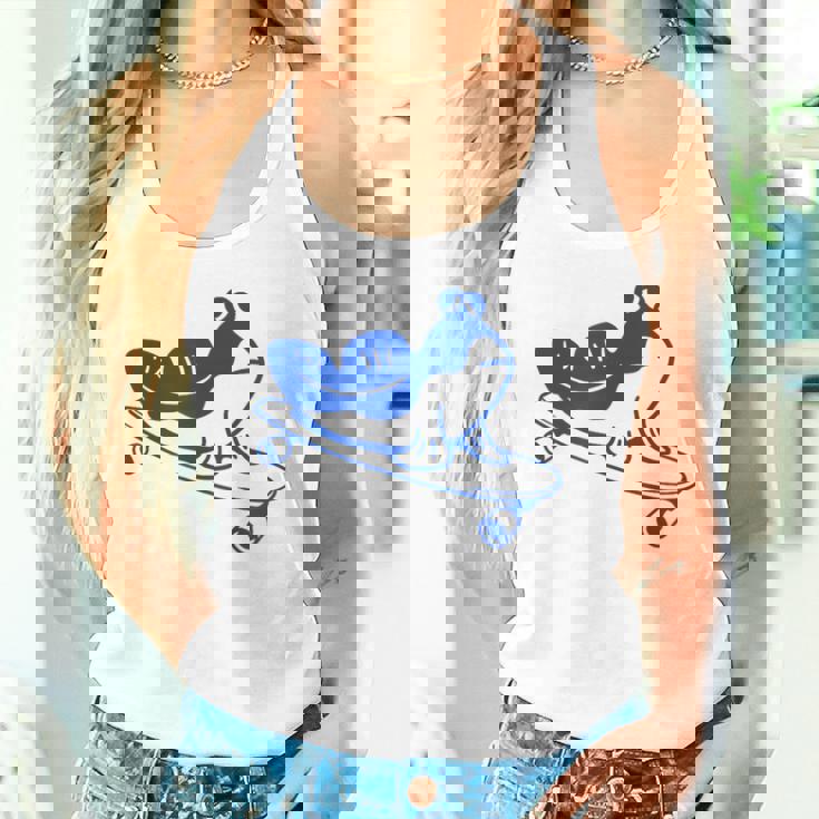 ロングボードライダーのためのミニマルアート。ボード上のマッドスキッパー。 タンクトップ