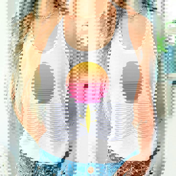 ローイング レトロ サンセット I チーム ローイング ボート ローイング スポーツ 長袖tシャツ タンクトップ