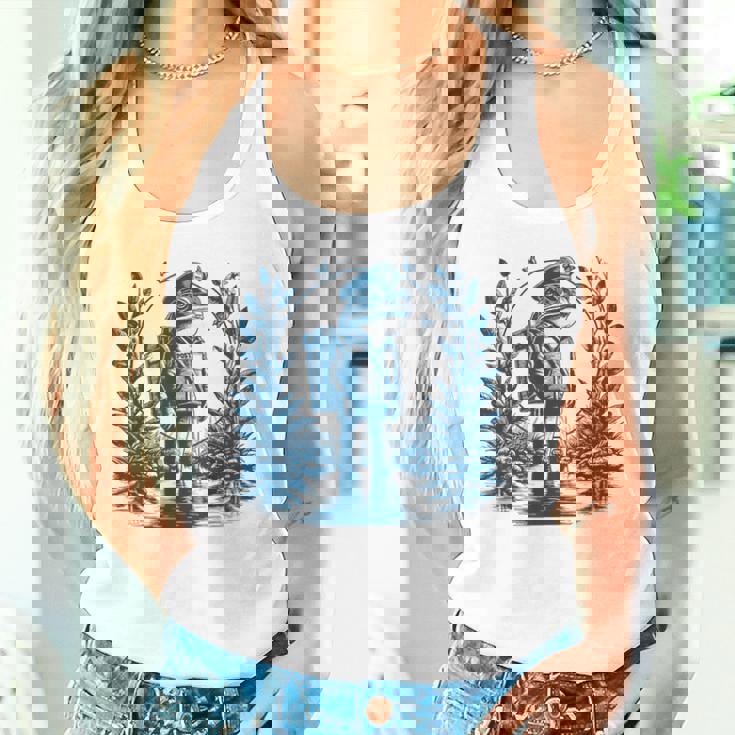 ヴィンテージスタイルの「郵便配達員カエル」 タンクトップ