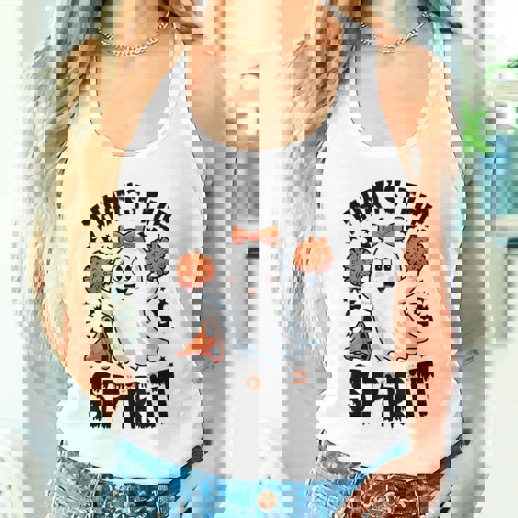 不気味なチアリーダー ゴースト ハロウィンコスチューム チアママスピリット。 タンクトップ