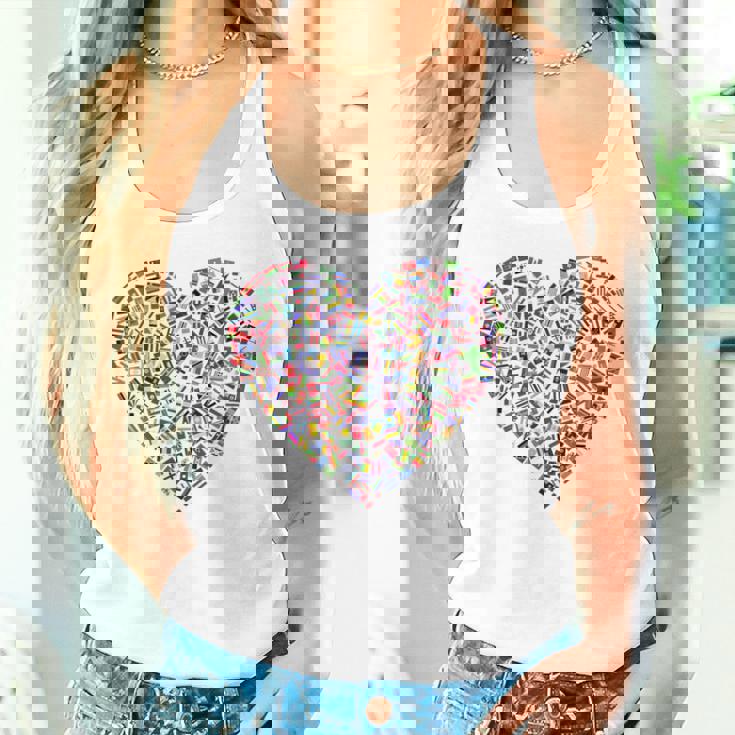 世界国旗 ハート 国旗 旅行 トラベラー タンクトップ