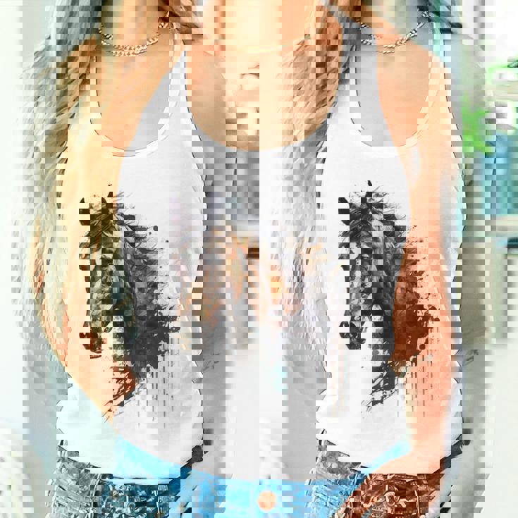 乗馬アート アニマルプリント 馬モチーフ 馬 タンクトップ