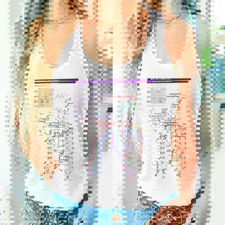 京都日本地下鉄鉄道おみやげ路線図 タンクトップ