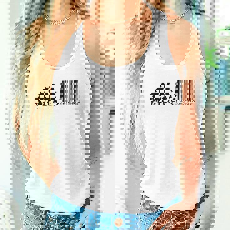 人類の進化がバーコードになる タンクトップ