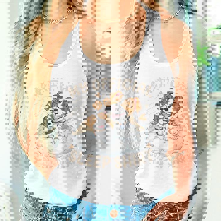 公式スリープシャツ、ジャックラッセルテリアと子犬 長袖tシャツ タンクトップ