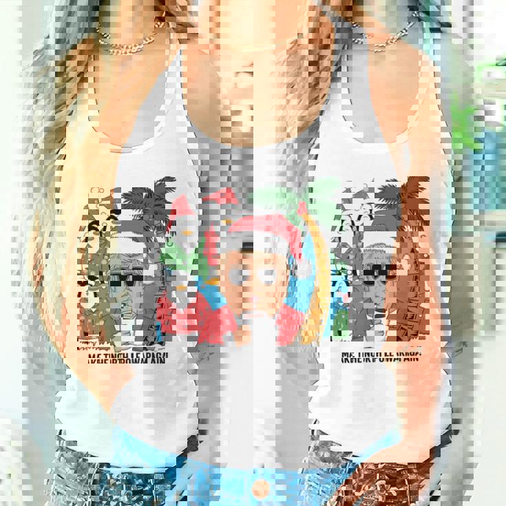 北極を再び暖かく 面白い トランプ ホットココアトロピック 長袖tシャツ タンクトップ