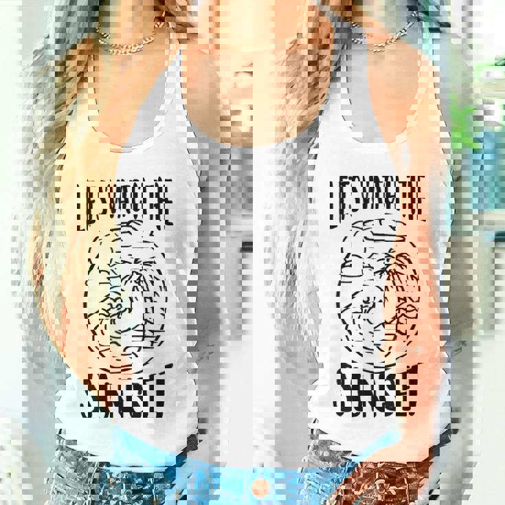 夕日を眺めてみよう タンクトップ