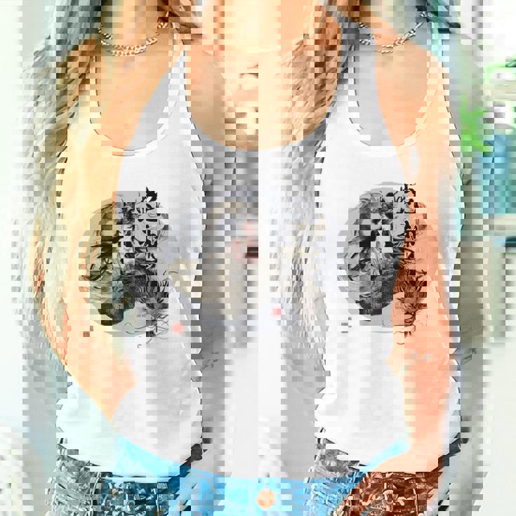 大蛇 美女 巳年 蛇神 イラスト バックプリント タンクトップ