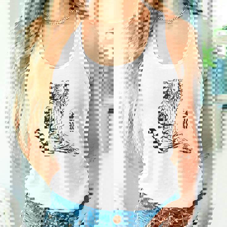 太極拳 猫 格闘技 面白い 猫 格闘 タンクトップ