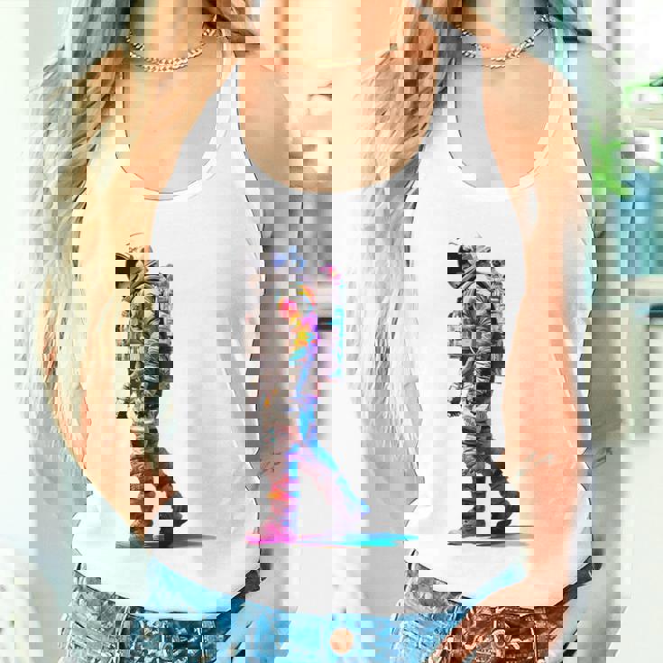 宇宙飛行士 宇宙モチーフ カラフル 宇宙飛行士 タンクトップ