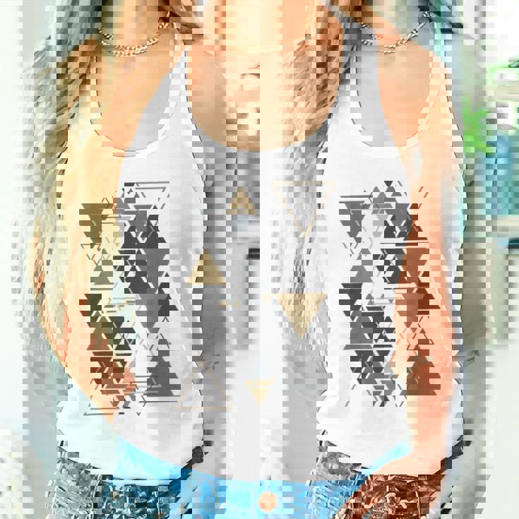 幾何学図形 抽象 モダンアート ヴィンテージ 三角形 タンクトップ