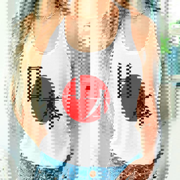 日の丸日本 国旗 ワンポイント タンクトップ