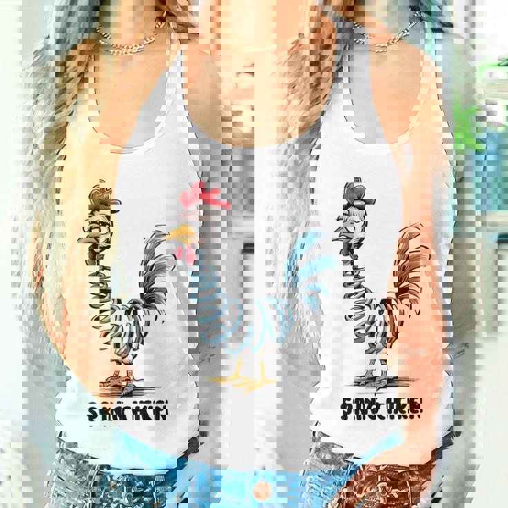 春のチキンチキンポゴスティックファニーチキン タンクトップ