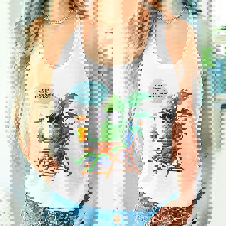 植物より人間 長袖tシャツ タンクトップ