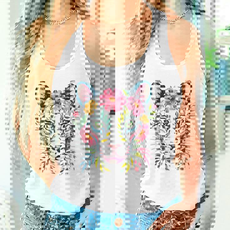 水彩ファンタジー風プーマの花 タンクトップ