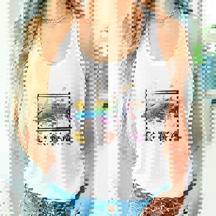 沖縄 ホエールシャークペイント スプラッター かわいい沖縄お土産 タンクトップ