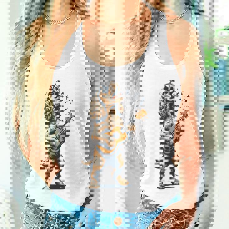 犬 演奏 ギター 歌う アメリカン コッカー スパニエル 面白い タンクトップ