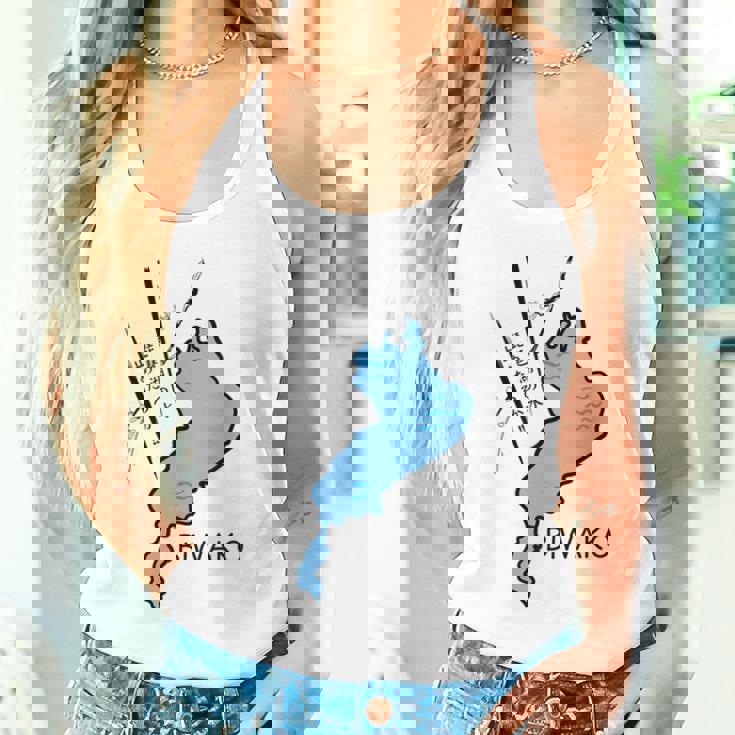 琵琶湖を止めようか大胆な日本のユーモア タンクトップ