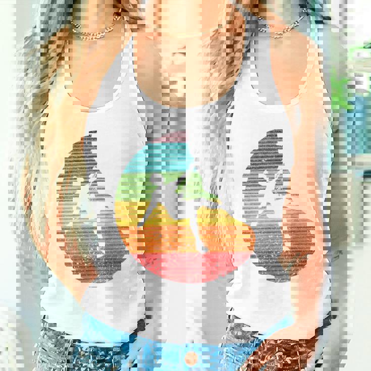 バックプリント 登山、ボルダリング、フリークライミングシルエット タンクトップ