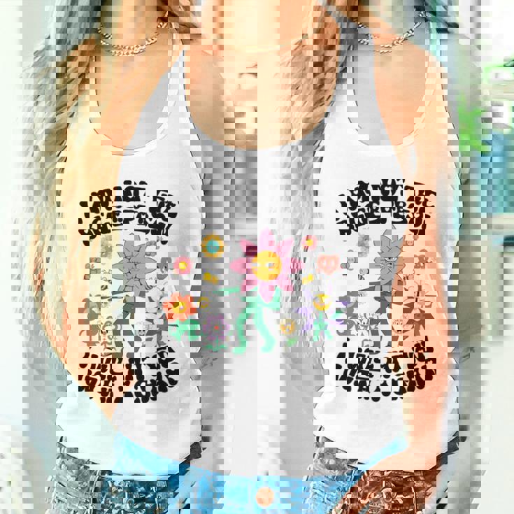 私は大柄な人間じゃないよ椅子で殴るぞおかしい 長袖tシャツ タンクトップ