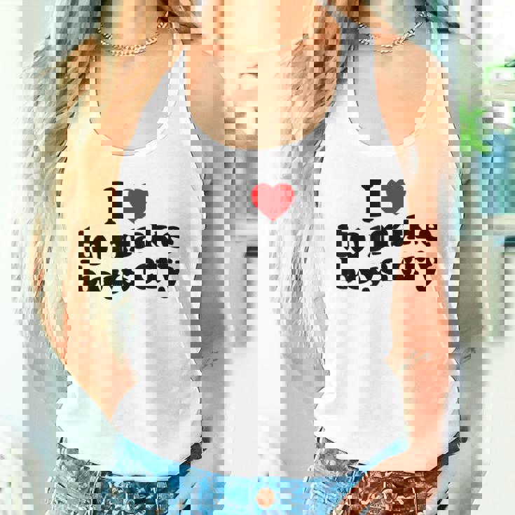 私は男の子を泣かせるのが大好き、男の子を泣かせるのは心 タンクトップ