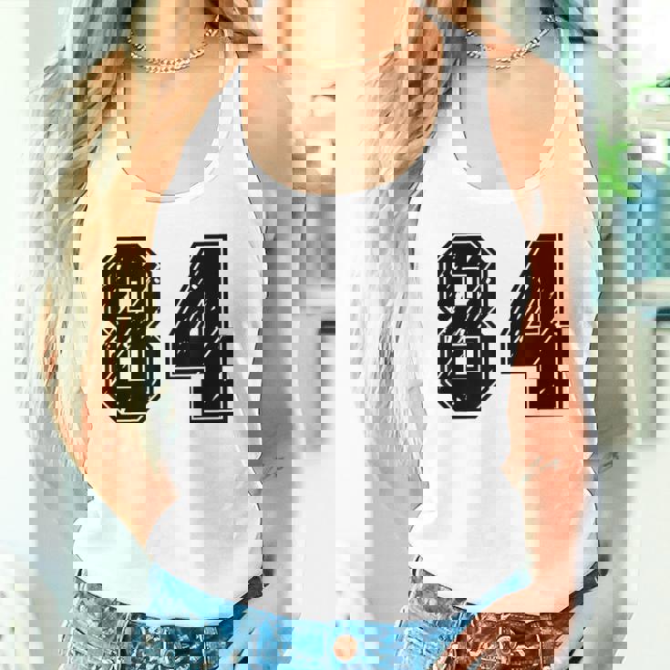 背番号 84 チーム短大スポーツ背番号付きユニフォーム タンクトップ