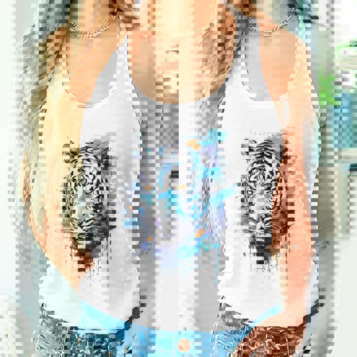 虎のアートワーク 動物園の動物 虎 タンクトップ