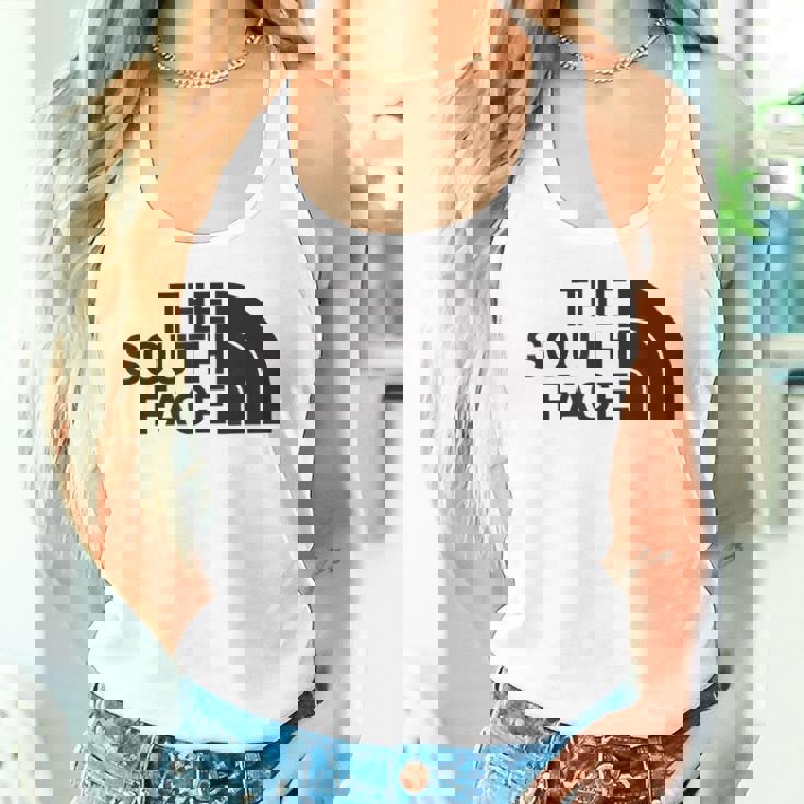 面白いパロディシャツ 夏のクールなデザインのための南の顔 タンクトップ