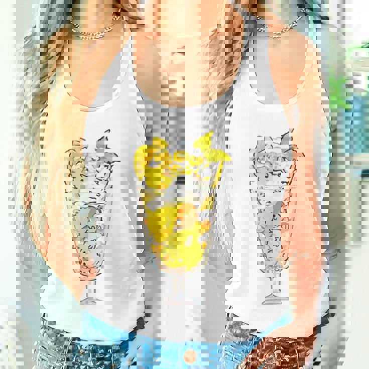 鳥パフェイエロー オカメインコ ラブバード バギー タンクトップ