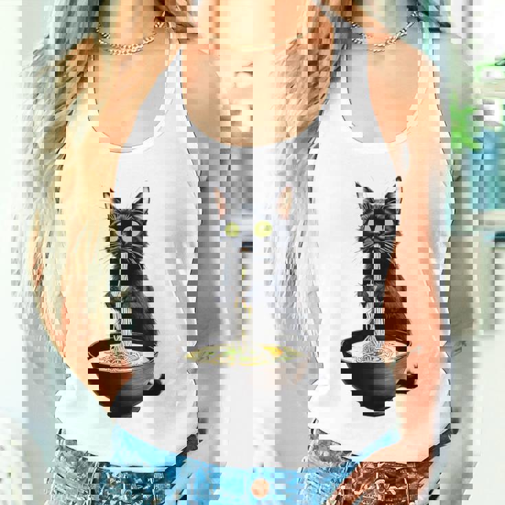 黒猫 ラーメン 麺 和食 タンクトップ