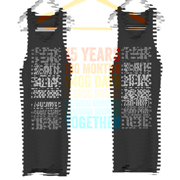15年目の記念日 彼 彼女 カップル 15回目の結婚 タンクトップ