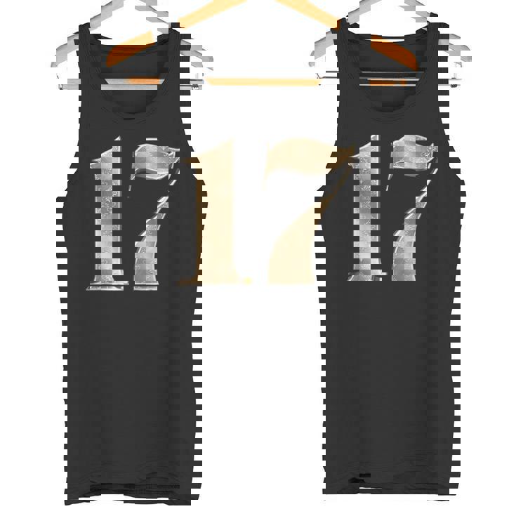 17 セブンティーン 誕生日 お気に入り 数字 フルール・ド・リス デザイン タンクトップ