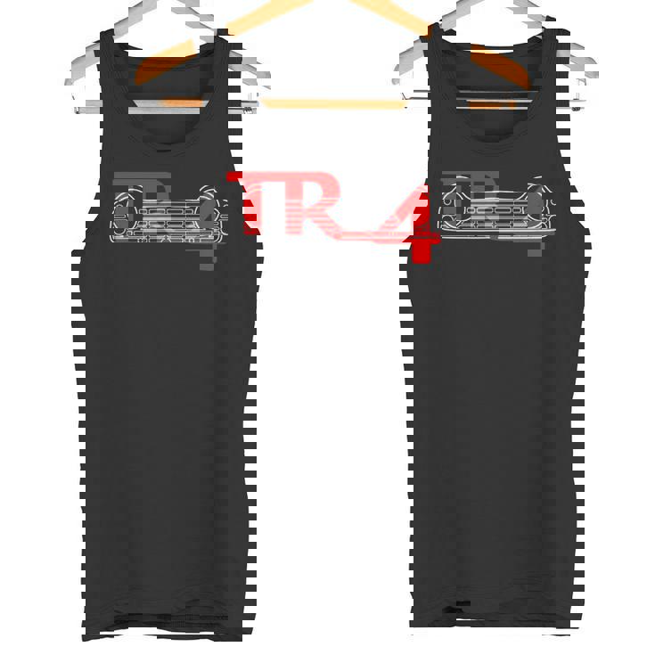 1960年代トライアンフ Tr4クラシック英国カーグリルとエンブレム。 タンクトップ