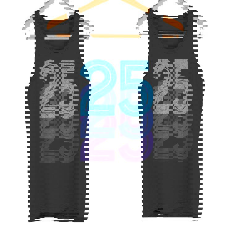 25ラッキーナンバー25歳の誕生日スポーツチーム-25 タンクトップ