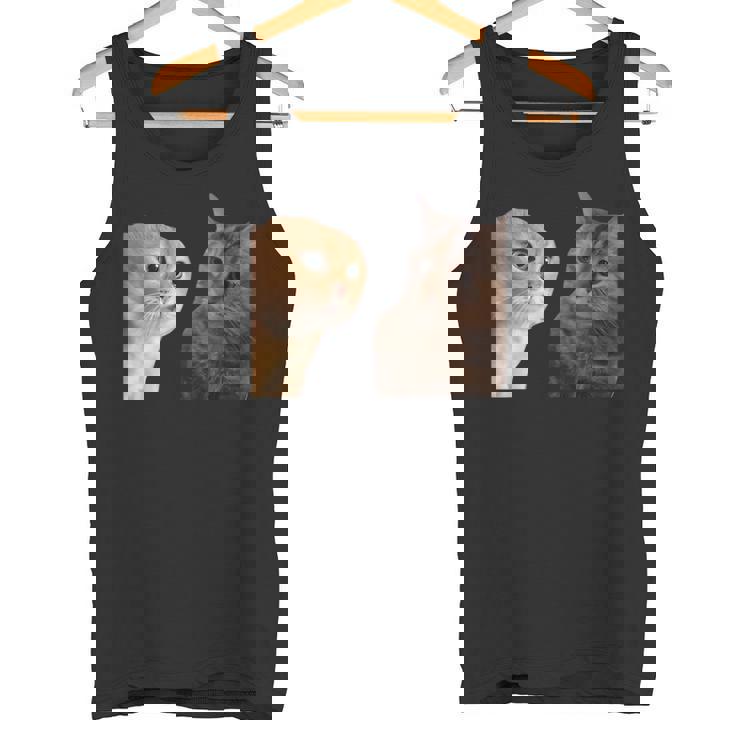 2匹の猫がミームを話す タンクトップ