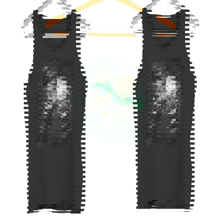 3 サイ クワガタ カブトムシ 月 三匹狼 ハウリング タンクトップ