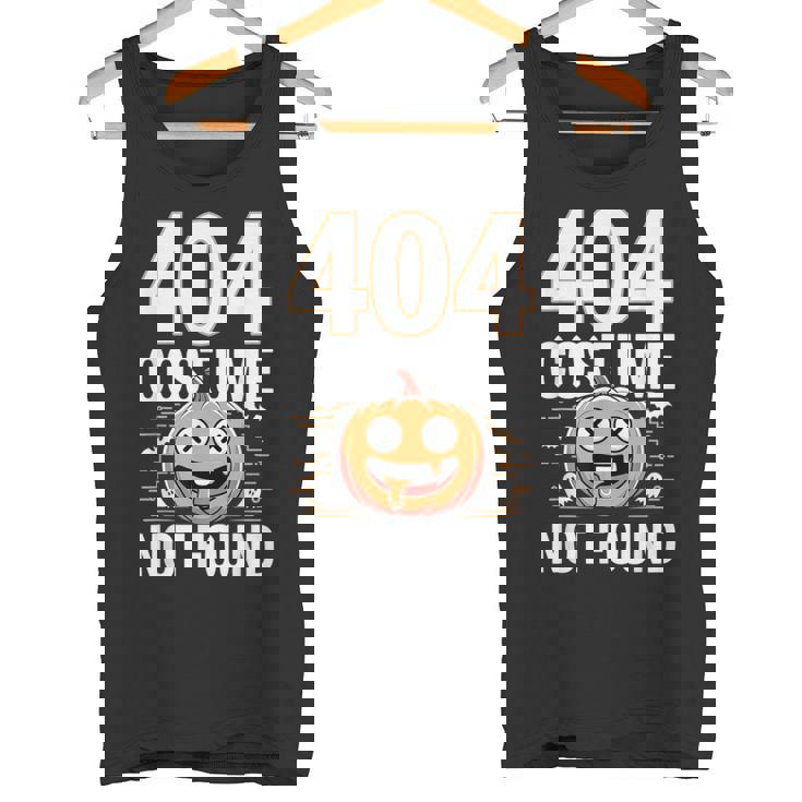 404 コスチューム未発見 ピクセルアート ハロウィンデザイン タンクトップ