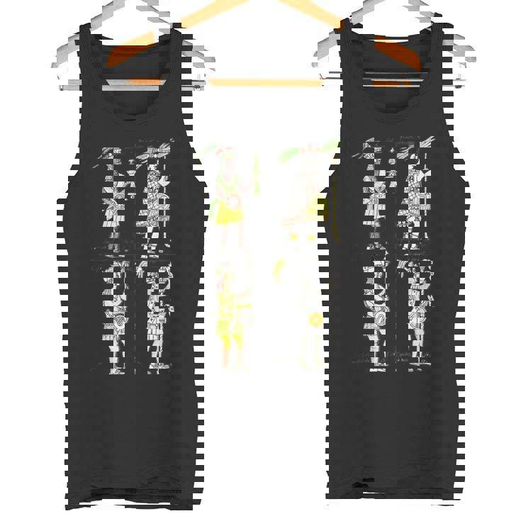 4つのアステカルーラー、フィレンツェコーデックス。 タンクトップ