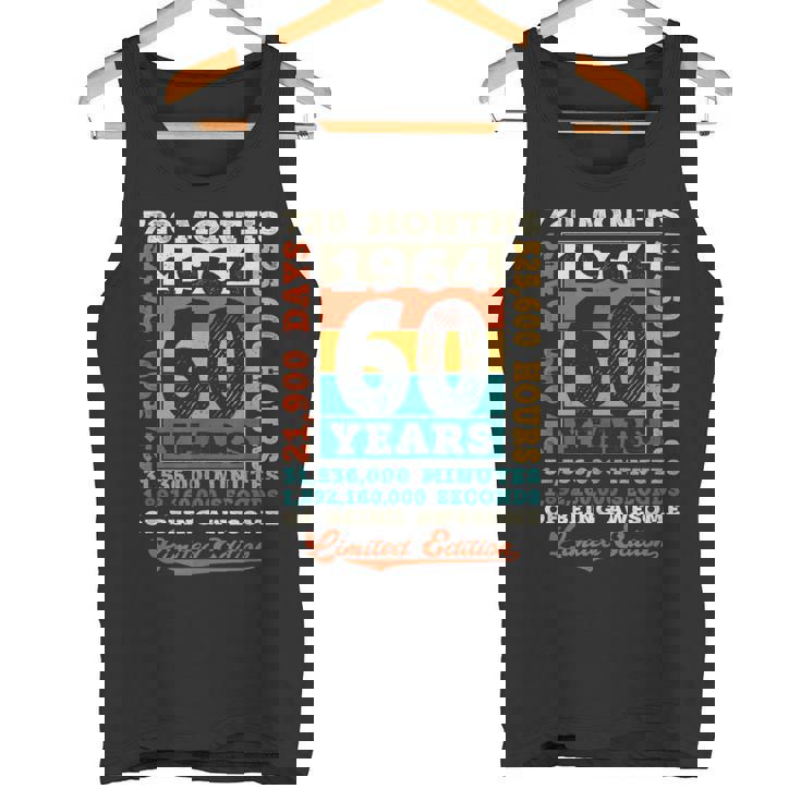 60 Years 720 Months Of Being Awesome Born 1964 60歳の誕生日 タンクトップ