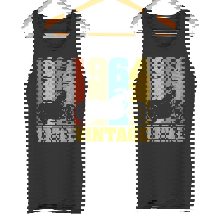 61 歳の誕生日バイカーギフトtシャツ-ヴィンテージ1964バイク タンクトップ